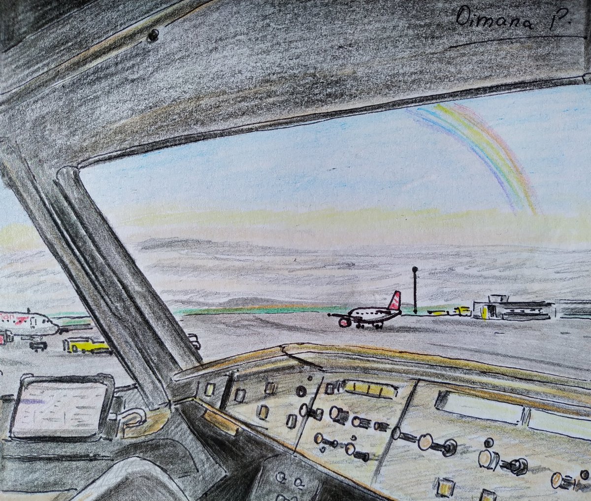 AircraftBy's tweet photo. Happy World Aviation and Cosmonautics Day!
#aviation #12thApril #12thapril2022 #AviationDay #CosmonauticsDay #drawings #aviator #planes #cockpit #cockpitwindow #piloteyes #captaint #office https://t.co/rZAZaeD1wo