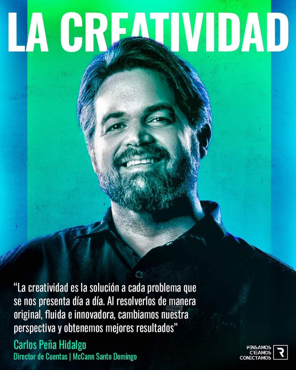 reply_cs's tweet photo. Carlos Daniel Peña, Director de Cuentas de McCann Santo Domingo, nos comparte su acertada definición de lo que es la creatividad.
#replysent #quotes #creatividad #truthwelltold #publicidad #frasescreativas https://t.co/yFBgVQvu7C