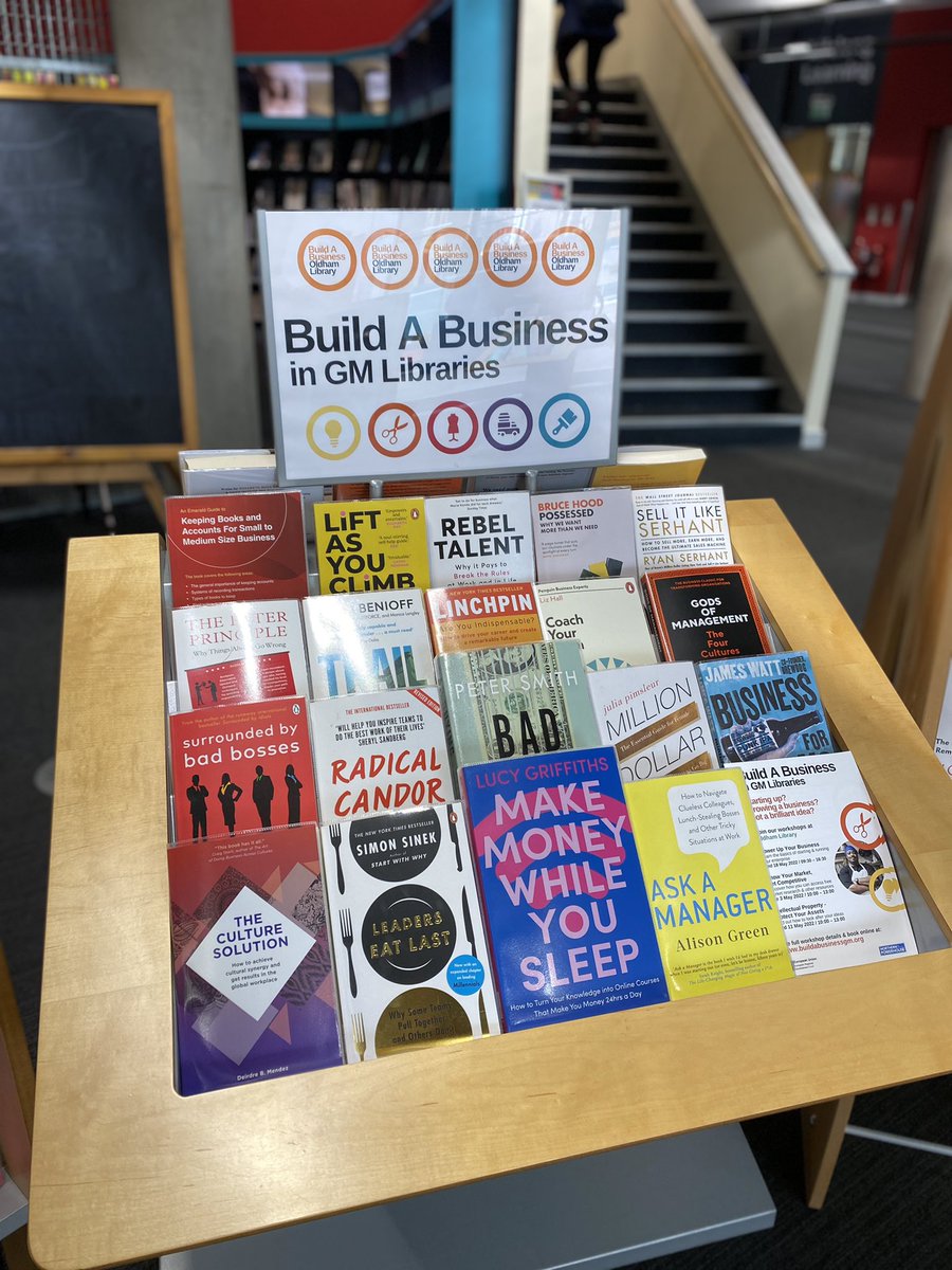 ianbakersson's tweet photo. There’s a fantastic selection of business books available @OldhamLibraries check them out
#startuphuddle #startuphuddleoldham @BizGrowthHub @OldhamCouncil https://t.co/w67c2C69VV