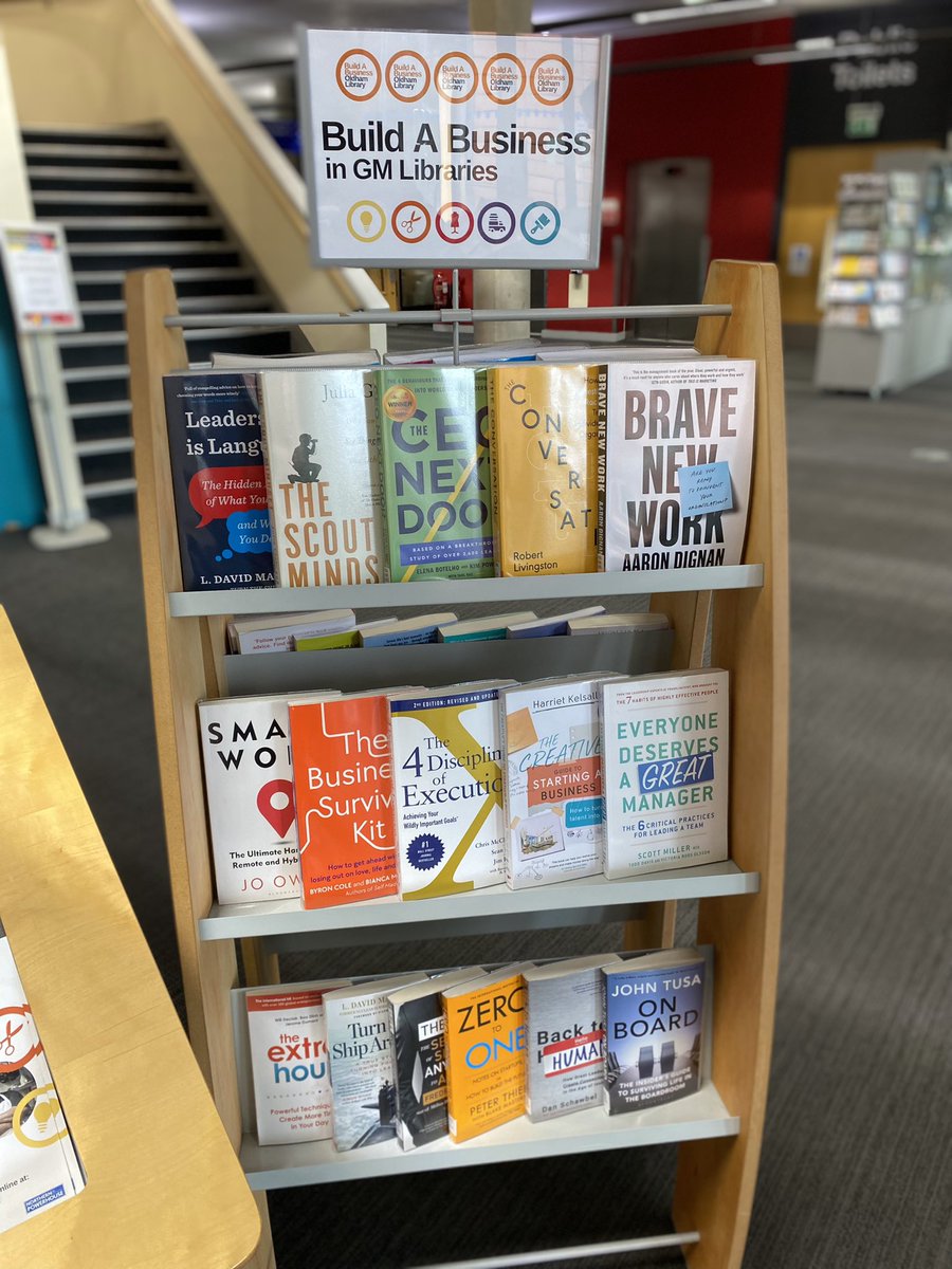ianbakersson's tweet photo. There’s a fantastic selection of business books available @OldhamLibraries check them out
#startuphuddle #startuphuddleoldham @BizGrowthHub @OldhamCouncil https://t.co/w67c2C69VV