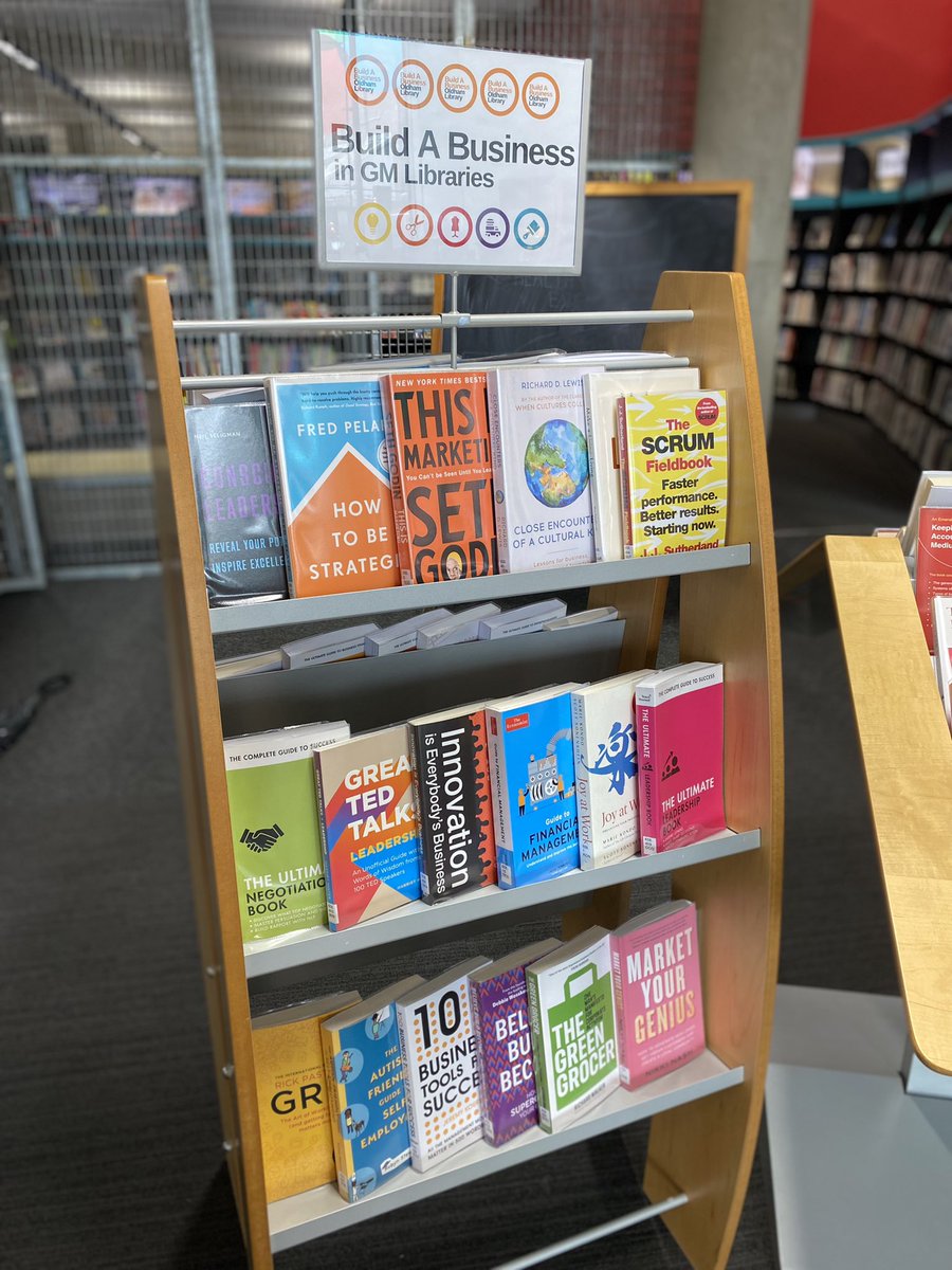 ianbakersson's tweet photo. There’s a fantastic selection of business books available @OldhamLibraries check them out
#startuphuddle #startuphuddleoldham @BizGrowthHub @OldhamCouncil https://t.co/w67c2C69VV