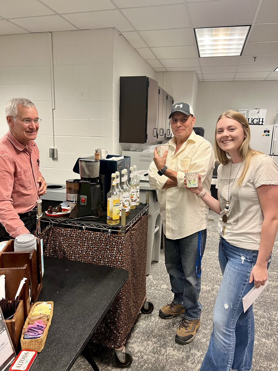 OTECougars's tweet photo. The OTE PTO has spoiled our staff this morning with coffee and espresso! We are so thankful and blessed to have such a caring and supportive PTO! #BeKind #BeCaffeinated #OTEcougars #StaffAppreciation https://t.co/7Y2T9S3PWO