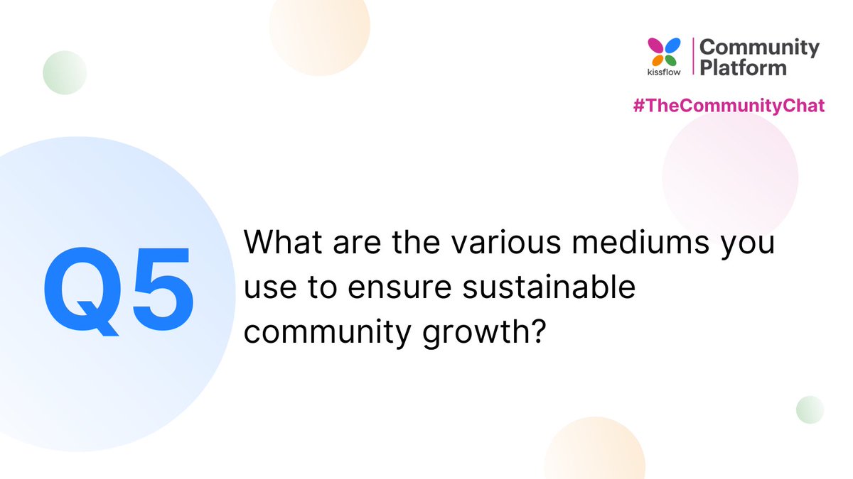 KFCommunitySW's tweet photo. Q5: What are the various mediums you use to ensure sustainable community growth?@Lifeofdan_el
#TheCommunityChat #KCP #SaaScommunity #commgr #communitybuilding https://t.co/aTv1IdEH7S
