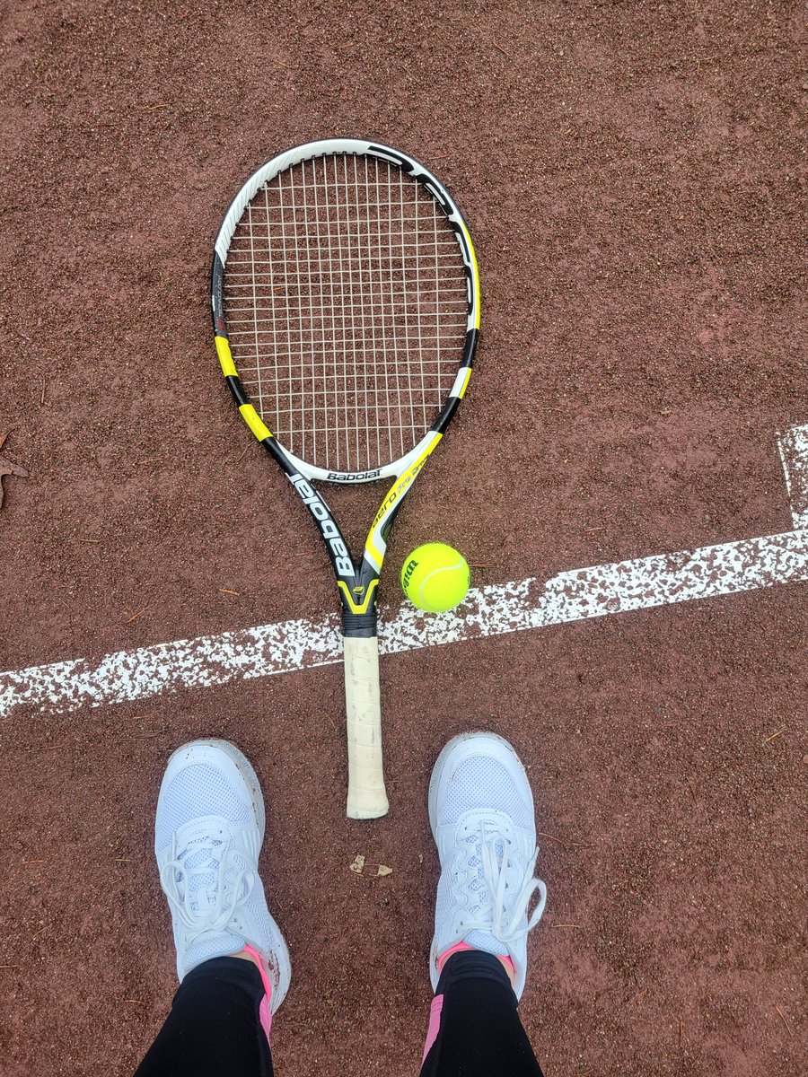 First tennis clinic in years. Maybe a decade.  Rainy, but fun.  <a href="/MaplewoodGreens/">MCC Greens Department</a>