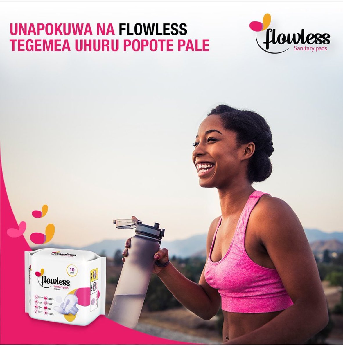 MiriamMkanaka's tweet photo. Unapokuwa na #FlowlessPads tegemea uhuru popote pale #NikoHuru https://t.co/LVC0zAFtpJ