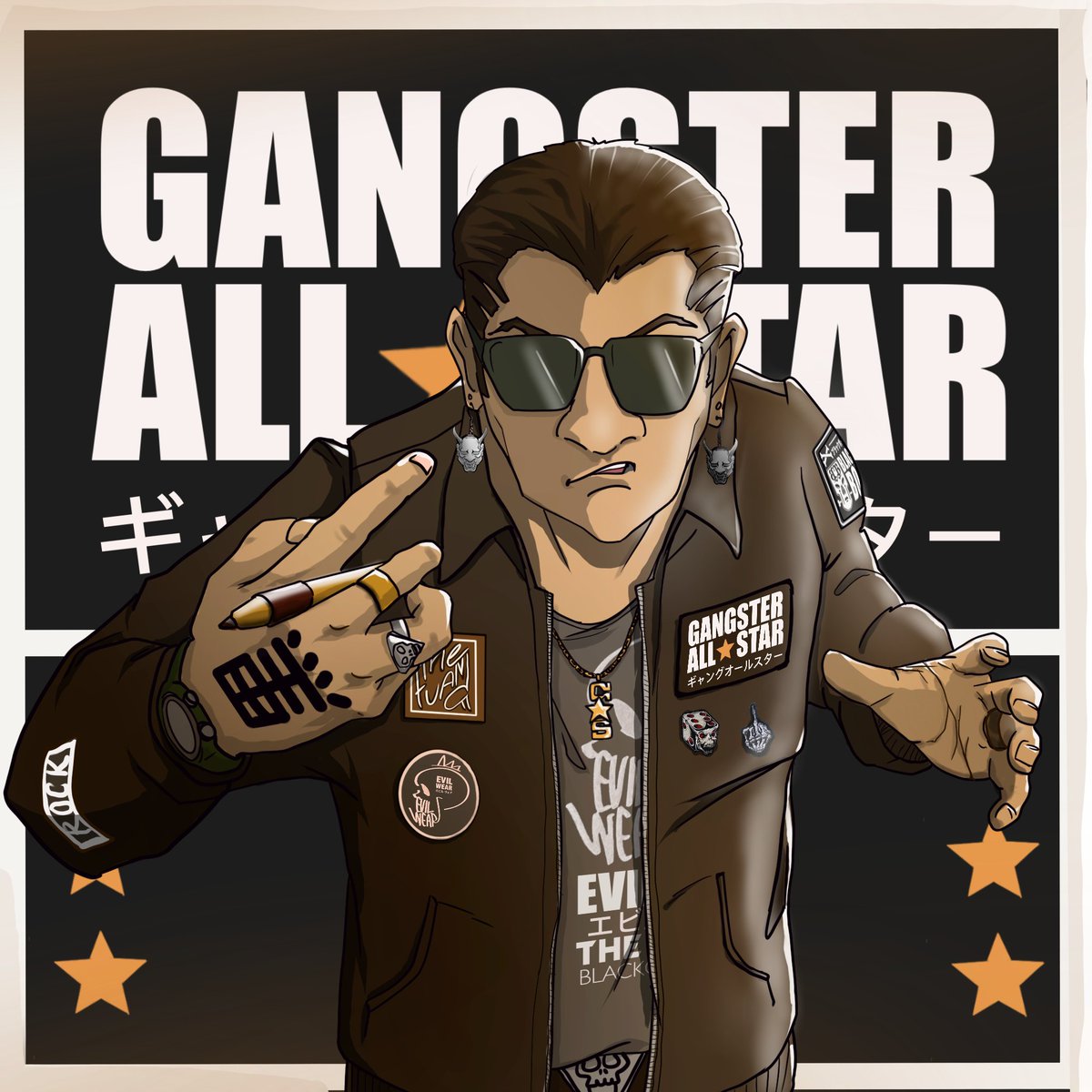 My 4th art submission for <a href="/gangsterallstar/">GANGSTER ALL ★ STAR ギャングオールスター</a> is dedicated to DA MAN, The master artiste, The Black, The GENIUS <a href="/aroundtheduang/">AROUNDTHEDUANG★</a> ! Armed with a golden pen you made such a great collection! Love you work!
But I still love you most <a href="/jokerspite/">𝑱𝑶𝑲𝑬𝑹𝑺𝑷𝑰𝑻𝑬.𝑾𝒐𝒍𝒗𝒆</a> #GASisWATCHING <a href="/0xInuarashi/">0xInuarashi</a> @0xRimuru_eth