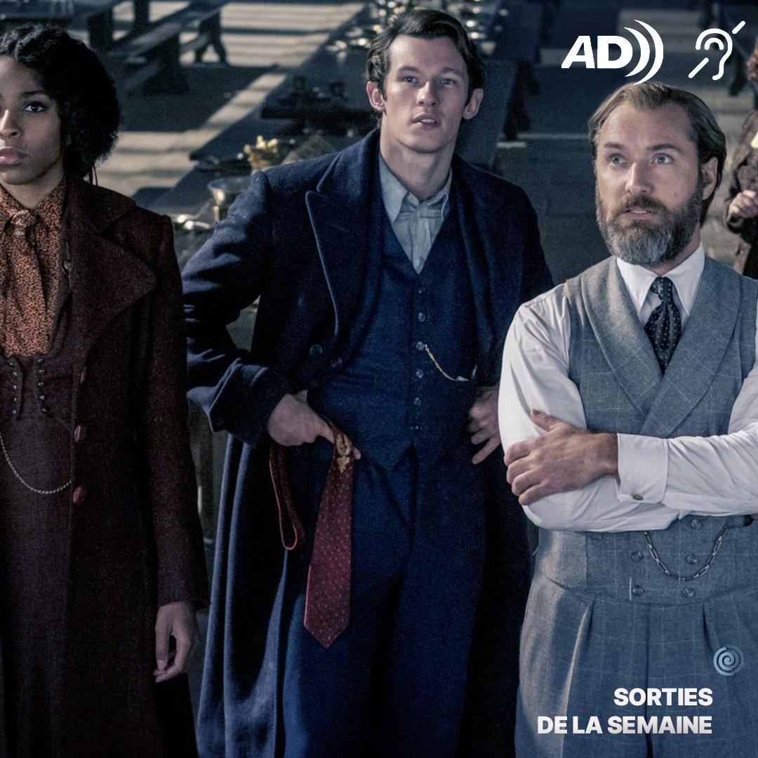 Inclusiv_cinema's tweet photo. 4/5 🎬 #SORTIESCINE : 

Films avec #AudioDescription et version Sous-Titrée pour  #sourds  et #malentendants👂 via @associationcinesens

🎬Dès ce mercredi 13 avril

#LESANIMAUXFANTASTIQUES3 : 
LES SECRETS DE DUMBLEDORE de David Yates : AD et ST-SME
Distribué par @Warnerbros https://t.co/tQMOFW4Uwp
