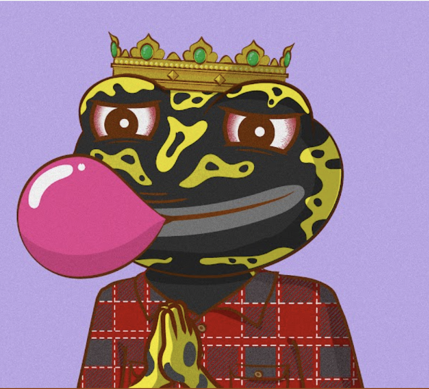 I am so stoked with my new KING FROG #Rank17 <a href="/ThePlagueNFT/">The Plague Of Frogs 🐸</a>