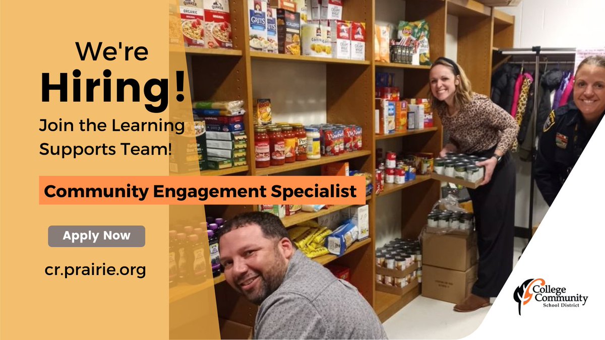 Join the Learning Supports Team as a Community Engagement Specialist. We are looking for a strong, student-centered person who has a passion for social, emotional, and behavioral health.  Apply today! 
applitrack.com/ccsd/onlineapp…