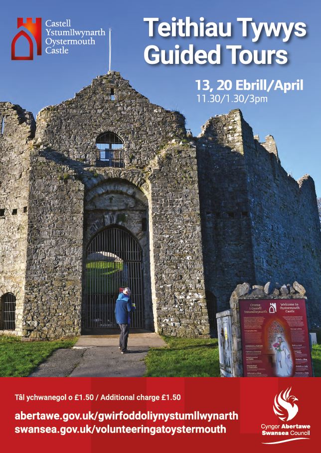 Don’t forget, tomorrow at Oystermouth Castle we have Guided Tours, run by the Friends of Oystermouth Castle! Running at 11.30am / 1.30pm / 3pm, find out more loom.ly/9X_L-Fw