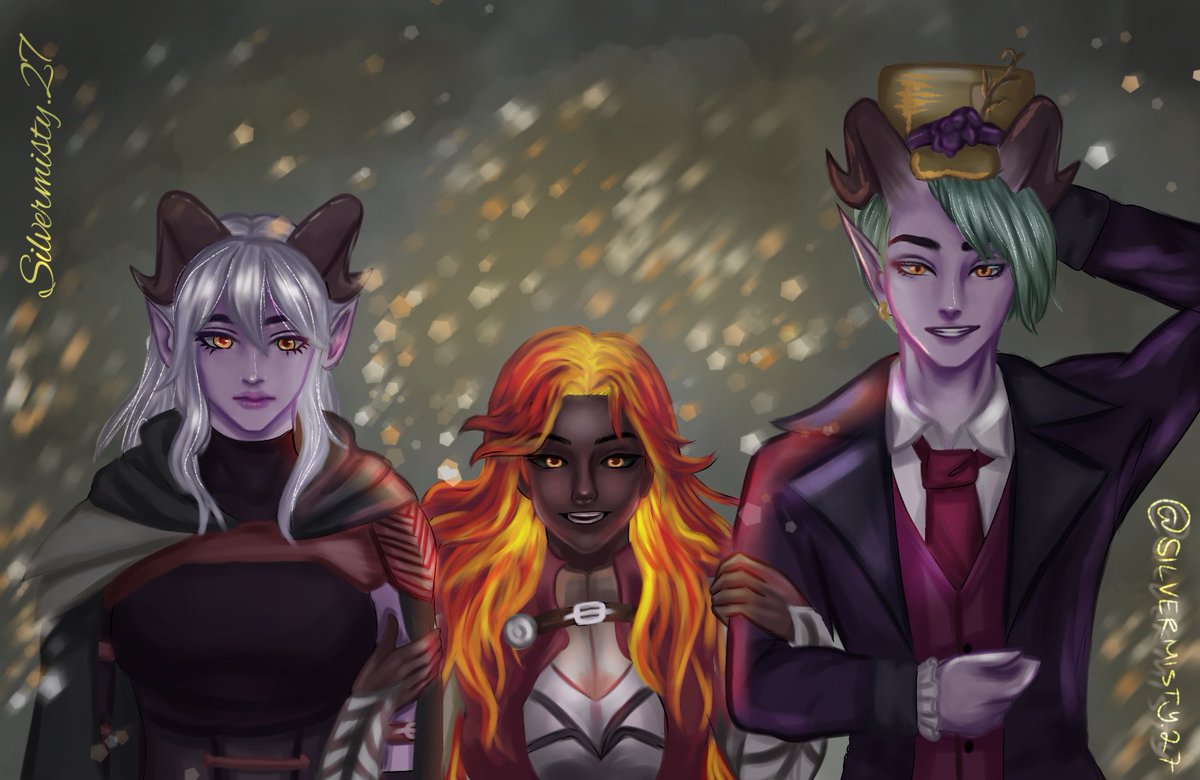 Silvermisty27's tweet photo. Heyyoo! It's been a while.. I've stopped drawing for a month or so since i kinda lost motivation, but here i am again lmaoo

Here's my latest commision before i went on hiatus! :) https://t.co/J9QyX72djn