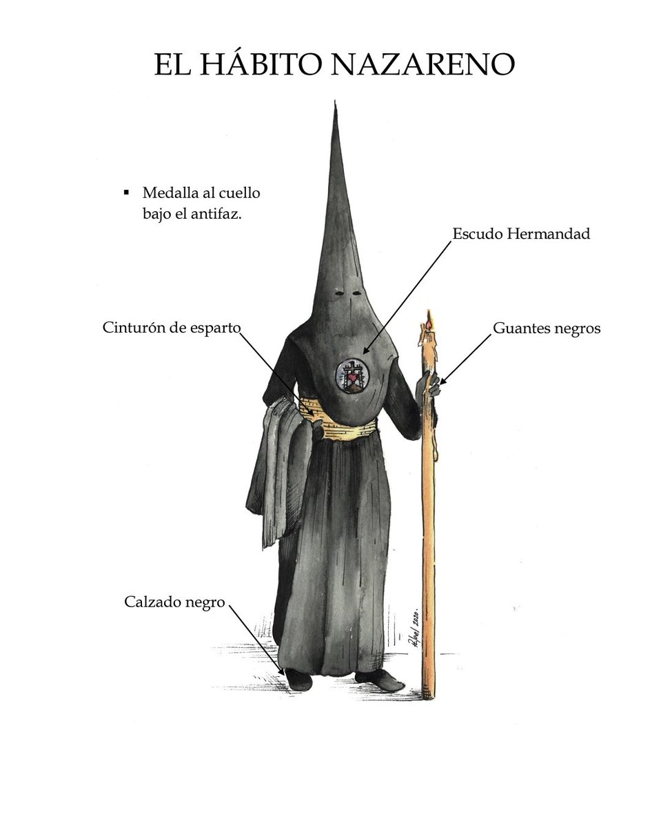 Nuestro hábito de nazareno. Que no te falte nada para este Viernes Santo.
Recuerda que dentro del templo es obligatorio la mascarilla😷