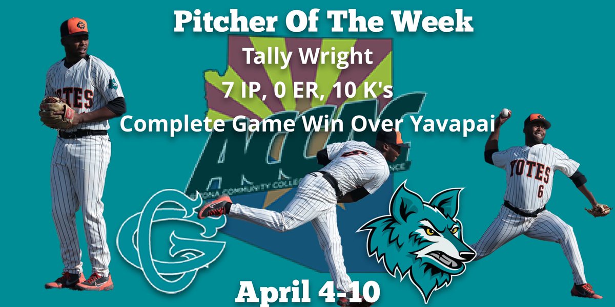Congratulations to Tally Wright <a href="/tallywright1/">TW</a> on earning his 2nd Pitcher of the Week honors.
