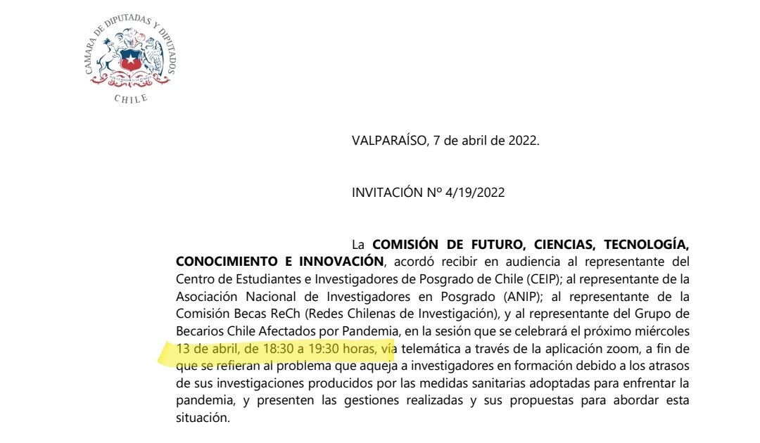 comisionbecas's tweet photo. 🚩Mañana Mie 18h (cl): Agradecemos la invitación de Comisión de Ciencias @Camara_cl para presentar a las nuevas diputaciones el grave problema d #PostgradosAbandonados en #Pandemia, que se arrastra desde marzo 2020!
@matias_ramirezp
@GaelDiputada
@erikaoliverad
@HeliaMolina_M https://t.co/A4oT1FaMeQ