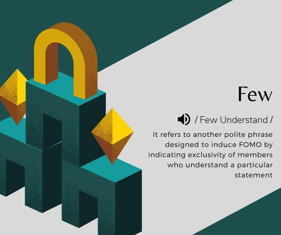 BtHustlers's tweet photo. Our NFT #WordOfTheDay is #few !
#beginnernft #NFTCommunity #bthustlersnft https://t.co/oN4wEbtJqJ