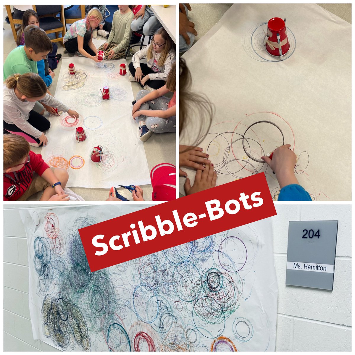 TalawandaSTEM's tweet photo. What a GREAT session with Ms. Hamilton’s fourth graders at @Kramer_TSD !! Perseverance, problem solving, and managing frustration were all visible today during class today! #TalawandaEmpowers #ScribbleBots #Proud https://t.co/UTLsFAampz