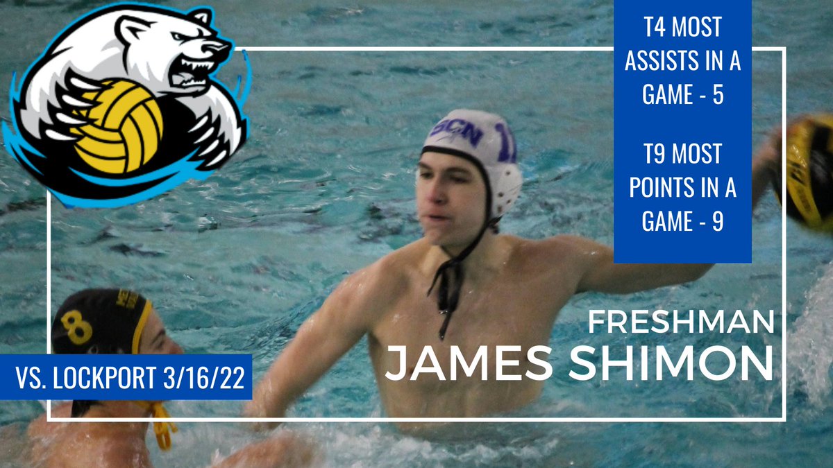 SCBoysWP's tweet photo. #RecordBoard Congratulations to freshman James Shimon for his performance last month vs. Lockport. James's 5 assists and 9 points in this game puts him in the Top 10 for single game performances in school history!! @STCNSports @SCNBoosters @illpolo @ILLWaterPolo https://t.co/OuNhAvuuzY
