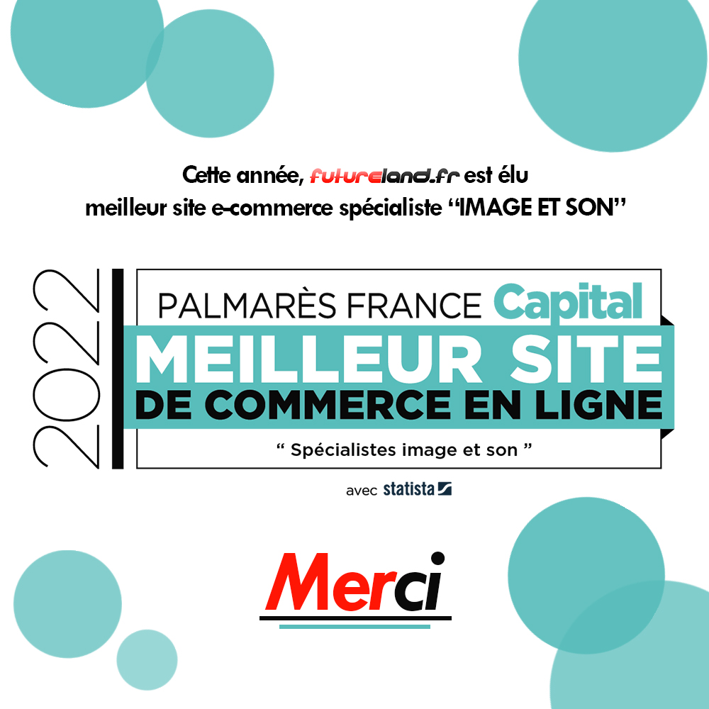 Futureland_fr's tweet photo. Toute notre équipe est fière de vous annoncer avoir été élu meilleur site de e-commerce spécialiste "image et son" pour l'année 2022. 😍

#MeilleursSitesDeCommerceEnLigne #Capital #futureland #hifi #homecinéma #intégration https://t.co/b6EuKfQQCm