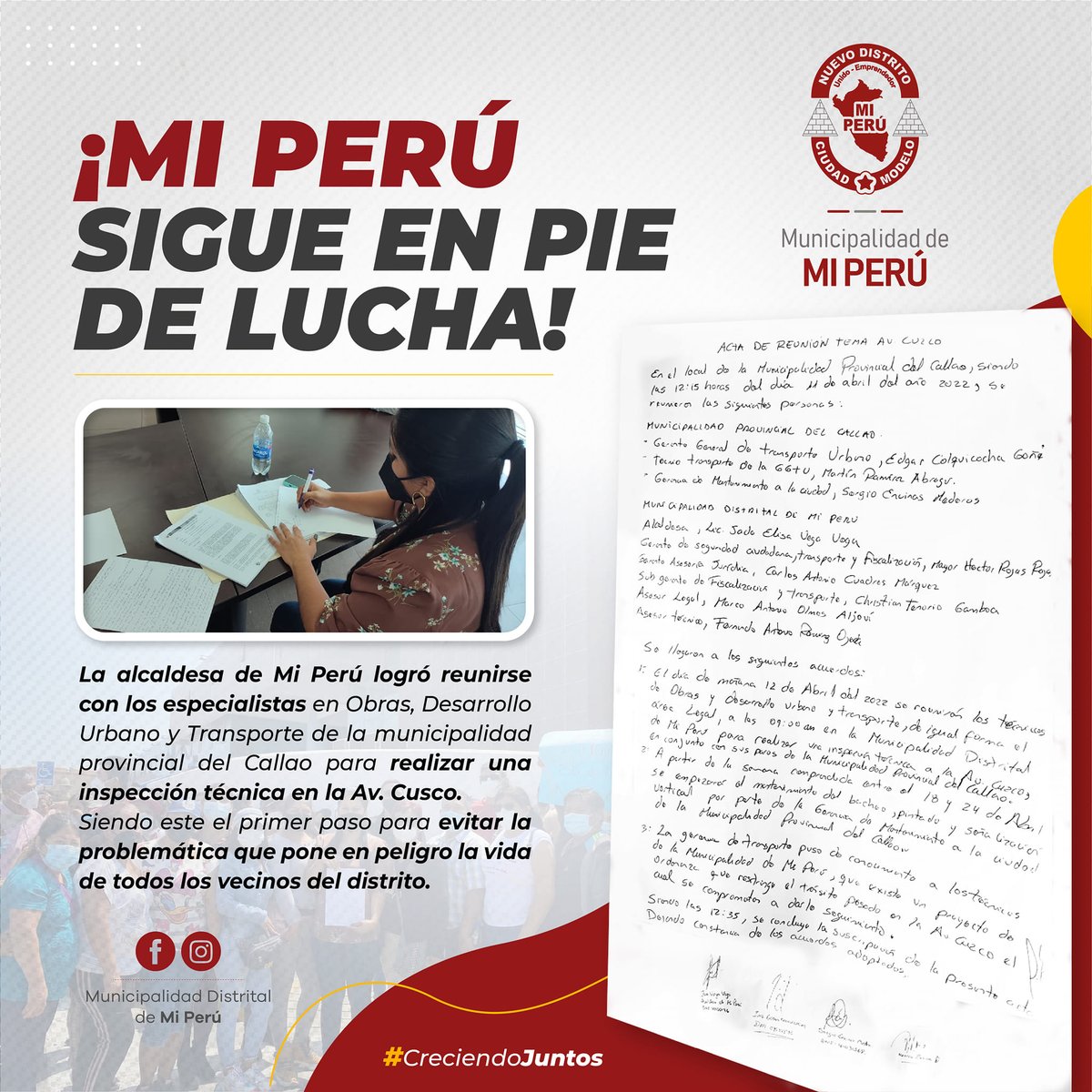 La alcaldesa de Mi Perú respaldada por cientos de vecinos, realizaron una marcha pacífica rumbo a la <a href="/municallao/">Municipalidad del Callao</a> ante los lamentables sucesos ocurridos en la avenida Cuzco. 

🗞️Entérate más 👉 bit.ly/3uyFGez