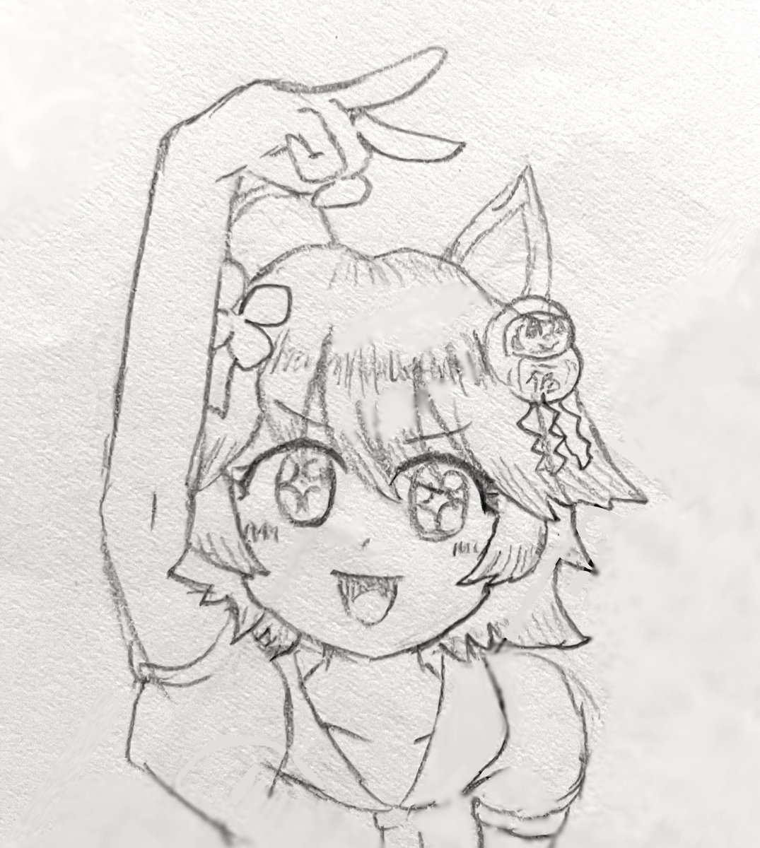 出先で描いたフクキタルちゃんのらくがき 