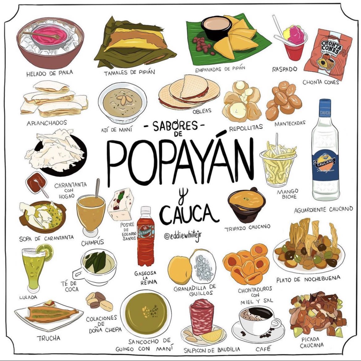 EddieWhiteJr's tweet photo. Sabores de Popayán https://t.co/SD1cKnkCZZ