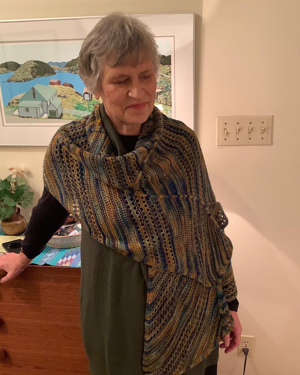 ilga_leja's tweet photo. I don’t have a favourite pattern. If I did, the Forest Pathways shawl would be one of the contenders. It is one of my patterns that I actually wear! https://t.co/oA1BY33957 #forestpathwaysshawl #ilgaleja #mythicforestcollection #shawlknitting #laceknitting #biasknitting https://t.co/QTqQ1NAWpl
