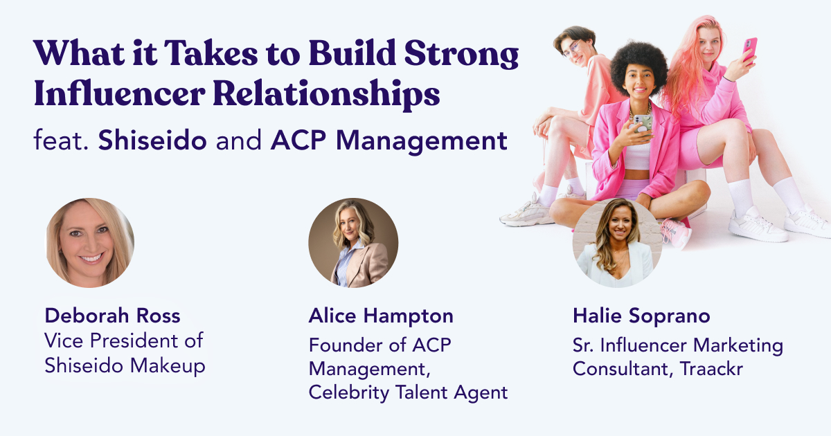 traackr's tweet photo. We’ve heard the maxim, “successful influencer programs are built on strong relationships”, but what does it take to make this happen? 

Find out on April 26th at 12pm ET where you’ll hear from expert panelists from @SHISEIDO_USA and ACP Management. 

RSVP: https://t.co/7uul5SmVkH https://t.co/nDarmUpKJu