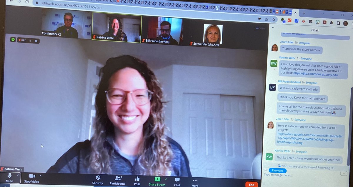 kthompso's tweet photo. great #OLClive conversation on equity outcomes pursued thru the work of #onlineeducation w/ colleagues @katrinamwehr @ZerenEder and Bill Prado. #DEI #olcinnovate catch the session & resources on-demand via conf platform: https://t.co/kr1NPzfXNg https://t.co/llehDG1Sk1