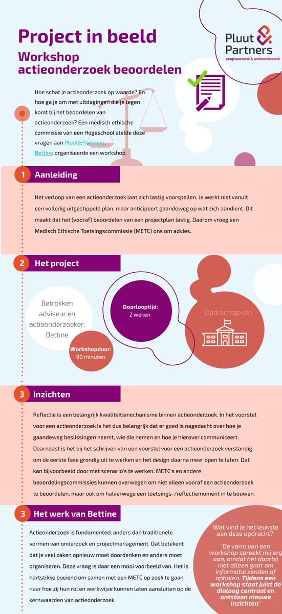 Hoe beoordeel je een actieonderzoek? In deze 𝗣𝗿𝗼𝗷𝗲𝗰𝘁 𝗶𝗻 𝗯𝗲𝗲𝗹𝗱 🔍 lees je hoe Bettine Pluut hierover een workshop organiseerde. 

#slimorganiseren #participatie #indialoog