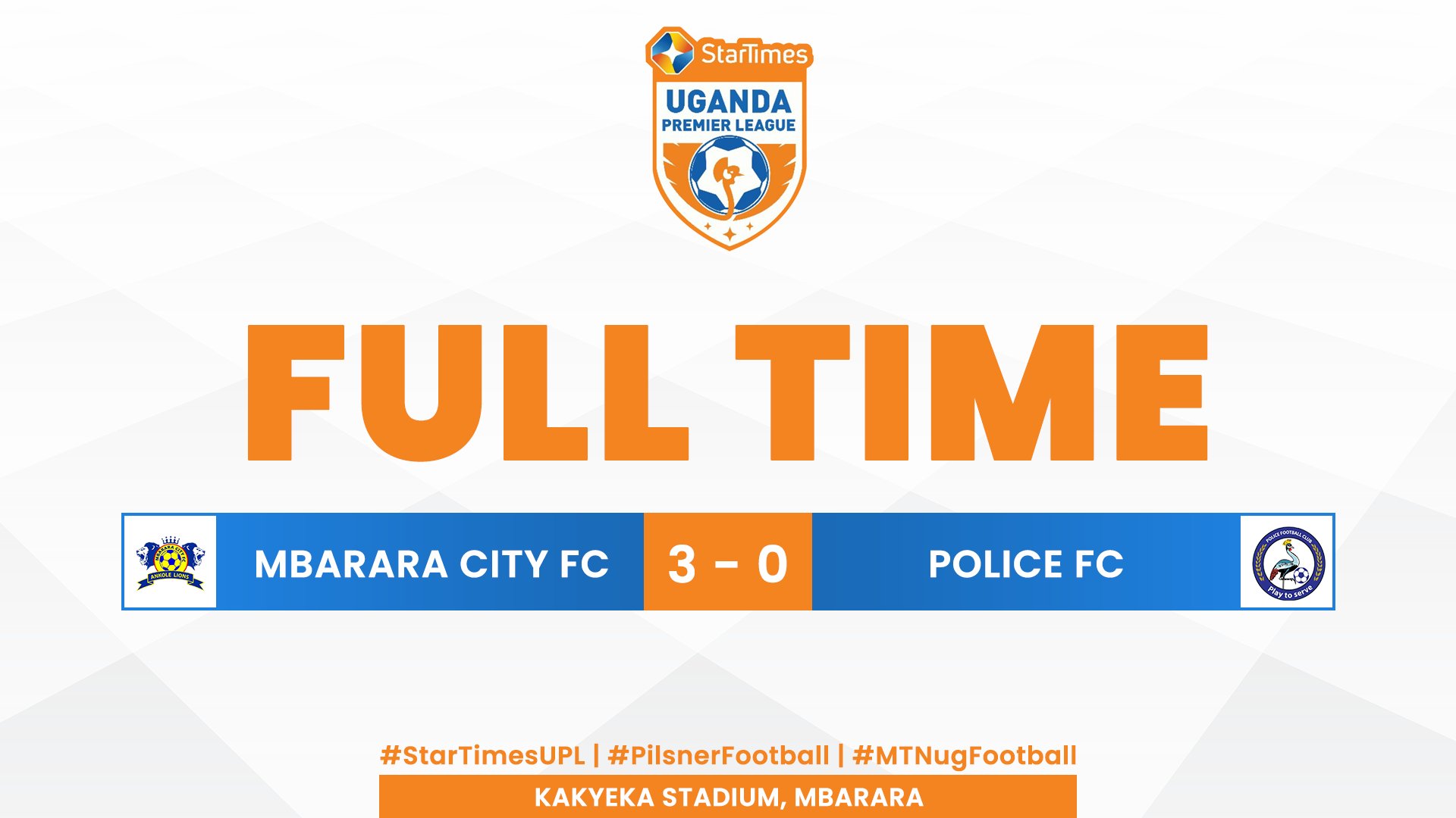 StarTimes Uganda Premier League on Twitter "FULL TIME! Mbarara City FC