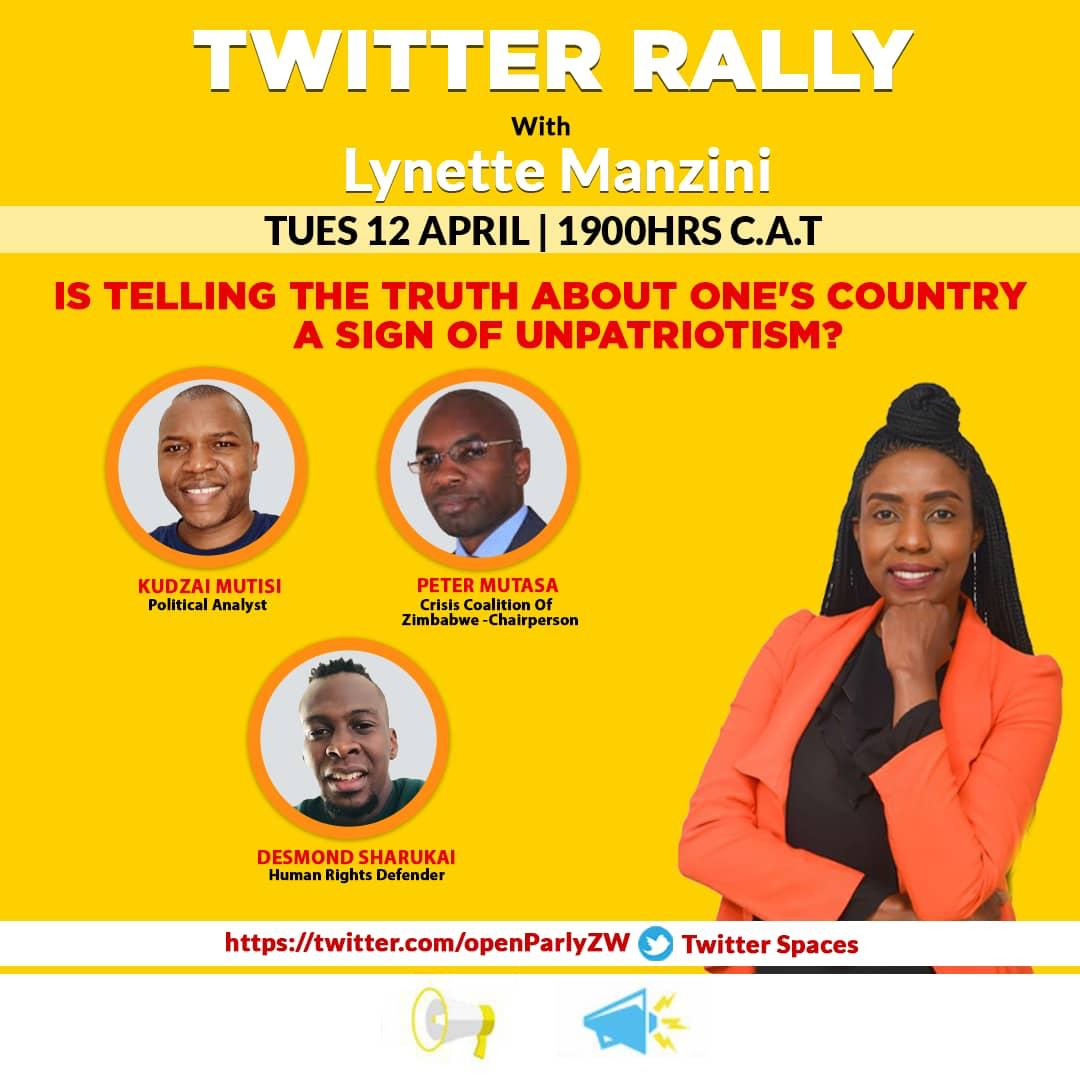 GraciousNyathi5's tweet photo. Make a date with @lnmanzini on @OpenParlyZw Tonight at 7
#RegisterToVoteZW
#openparly
#Blitz https://t.co/wBBQRETS54