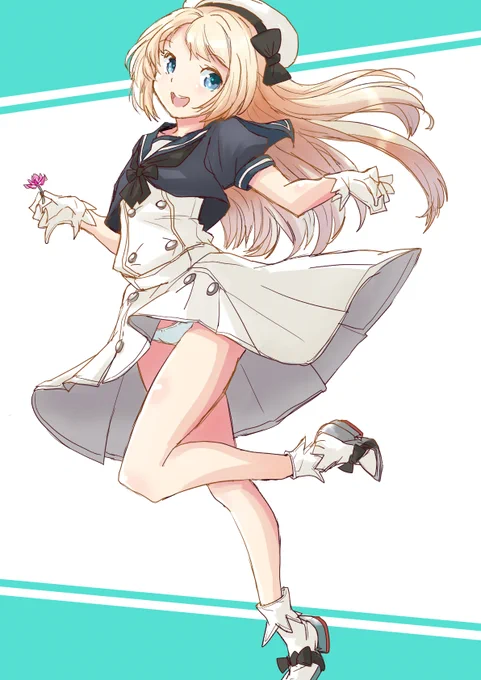 ジャーヴィスちゃん描きました
正統派金髪美少女いいゾ～これ
適度なパンチラ(当社比) 