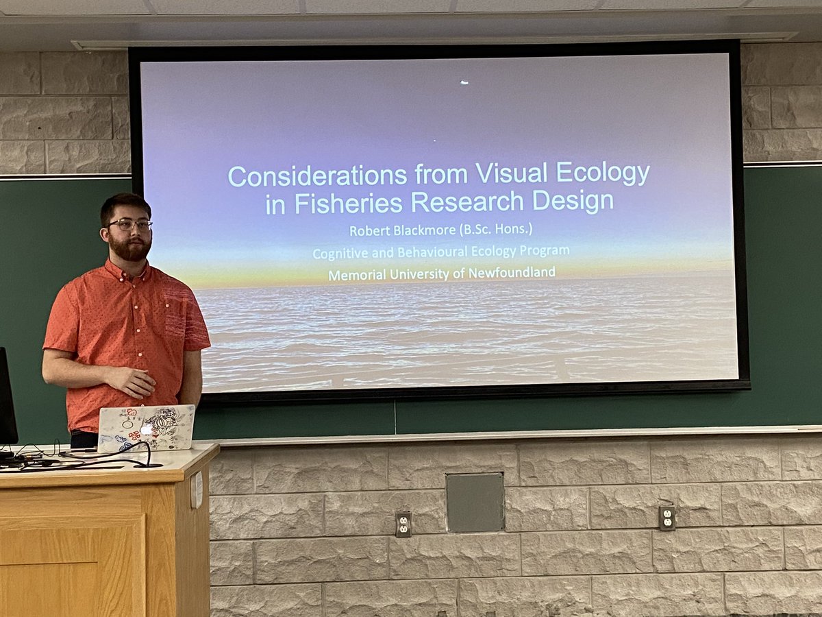 Robert Blackmore worked with <a href="/MontevecchiLab/">Montevecchi Lab (The Other Guys)</a> and <a href="/VisEcolMun/">Visual Ecology @MUN</a> for his research “Considerations from visual ecology in fisheries research design” <a href="/MemorialUSci/">Faculty of Science, Memorial University</a>