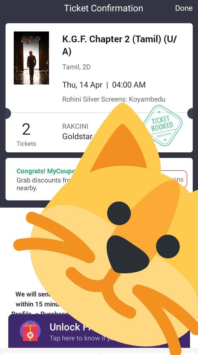 BeastMovie5's tweet photo. #KGF2 FDFS ticket Available for Rohini 4AM show!

Price : Rs.400/-

If need DM!!

#Beast #AK61 https://t.co/3BxoNtA3OF