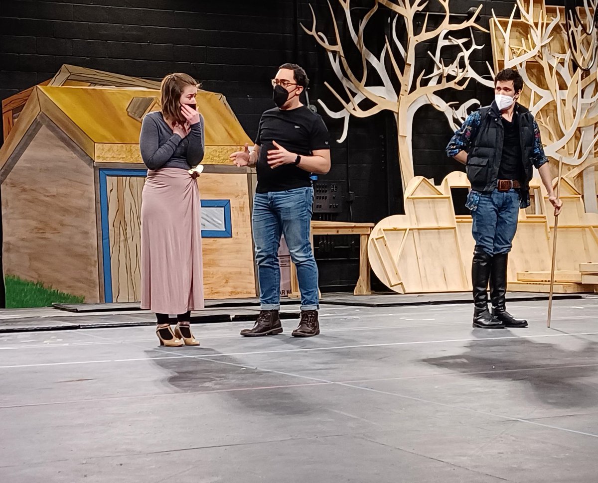 Opening night of Into the Woods is Thursday 4/14! We're ready for this musical quest- will you join us? salemstatetickets.com
1. Costume Designer Jerry Johnson working on Jack's mother's dress
2. Grandmother's House 
3. Actors Faith Bockover, Fernando Barbosa and Nathan King