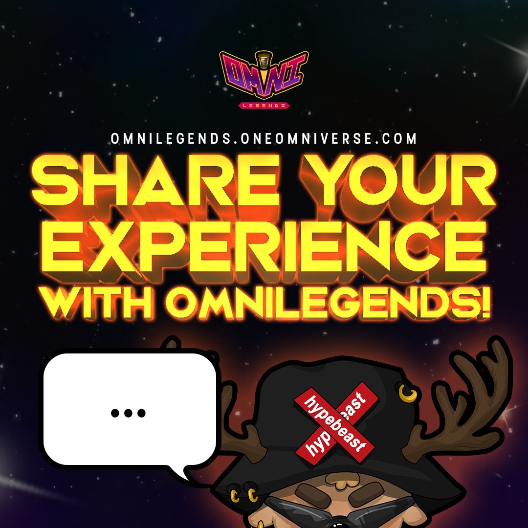 SHARE YOUR STORY! 📝

SHARE the stories of your VICTORIES and REWARDS #Omnilegends!

VISIT to PLAY and EARN here:

🔗: omnilegends.oneomniverse.com

JOIN our pages and TG community:

📣: t.me/oneomniversePH
💬: t.me/oneomniverse

#Omnicash #P2E #NFTGames #BeyondAll