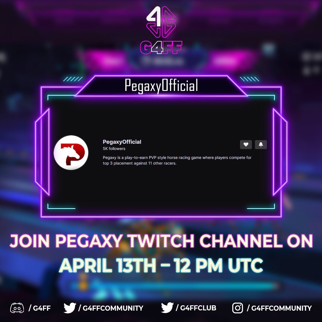 G4FFcommunity's tweet photo. 🇦🇺
Corey Wilton is with us to answer your questions about @PegaxyOfficial 

About the new Burning Mechanisms and Pega Level-up updates. Don't forget to follow us for the answer to everything that comes to your mind! https://t.co/gi4KYgPwxt
