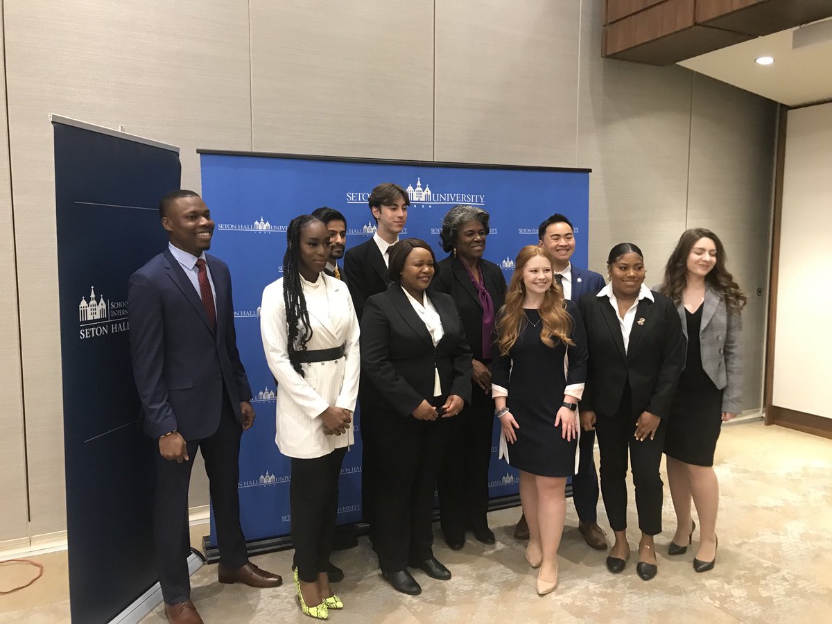 MartinSEdwards's tweet photo. Just another day at ⁦@shuDiplomacy⁩. Proud to welcome ⁦@USAmbUN⁩. https://t.co/ldXQWU8AFm