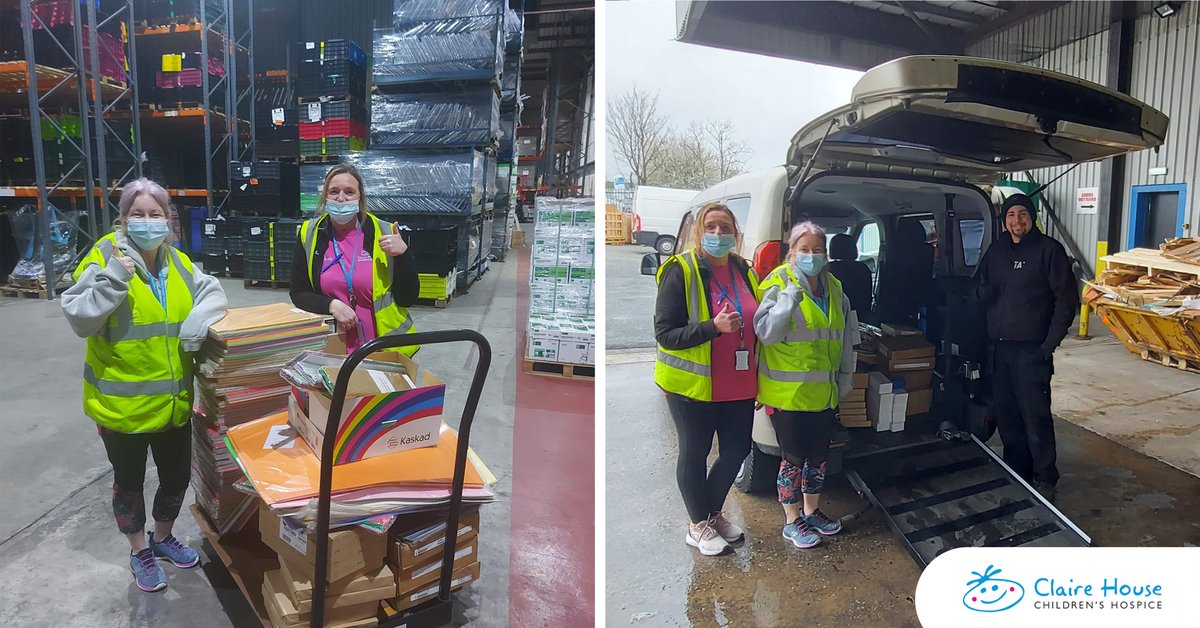 We found a good home for our redundant stock and make two ladies very happy. Claire House passed on their thanks for providing their kids with lots of paper and crafts to play with.
<a href="/ClaireHouse/">Claire House</a>