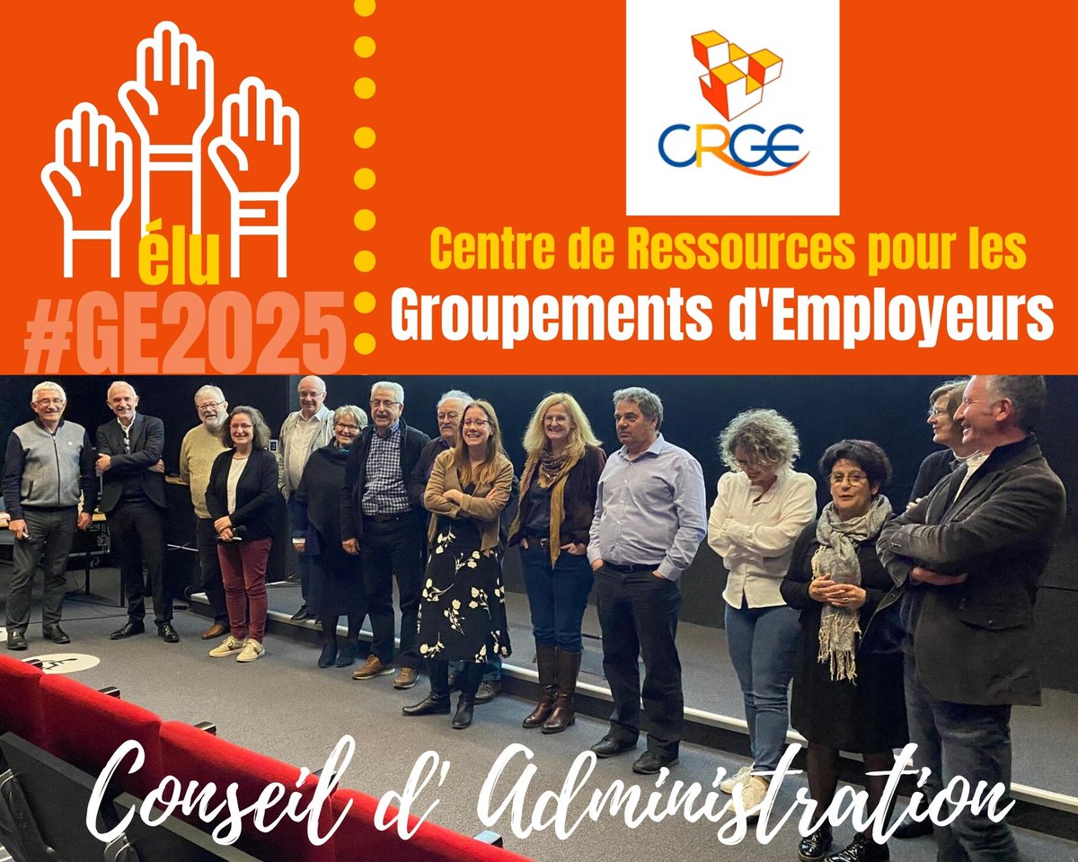 📢<a href="/GemploiParis/">Gemploi, l'emploi à temps partagé</a> est heureux d'avoir intégrer le Conseil d'Administration du <a href="/CRGE_National/">CRGE</a>.
🤝Nous les remercions pour leur confiance et aurons à coeur de développer le beau projet des #groupementsdemployeurs sur le territoire et en régions.
#GE #projet #collectifge #GE2025
