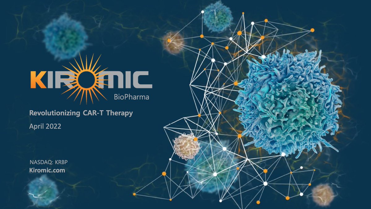 KiromicBioPharm's tweet photo. Kiromic BioPharma's April 2022 Corporate Presentation is now live on the investor relations section of our website. Webpage: https://t.co/jifqSOoMw1. Direct download: https://t.co/JDJRVbx2IK. https://t.co/G1Miv1KSJ1