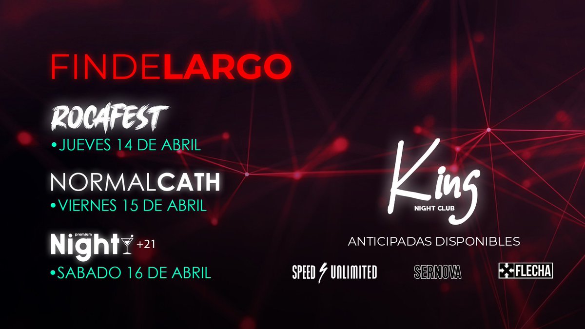KingGualeguay's tweet photo. 😍Se viene un #MegaFinde en King lleno de reencuentros y mucha fiesta. Vos... ¿estas preparado?
🔥Jueves de #RocaFest Reencuentro @promo22idtr
🔥Viernes de #NormalCath Reencuentro @promo22isj @promo22normall
🔥Sábado de #Premium exclusiva para mayores https://t.co/MDNsUiGtsM