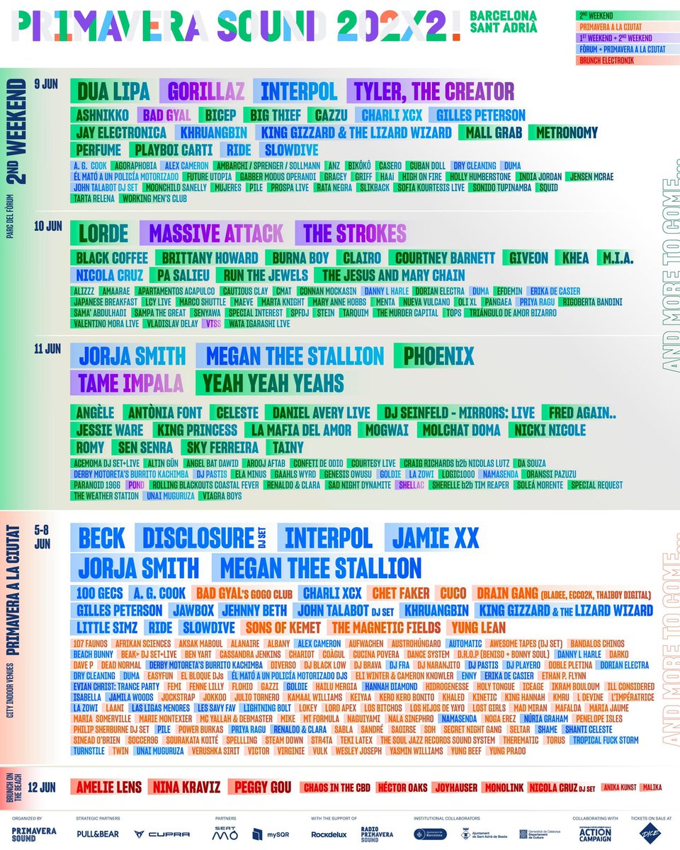 Vendo 1 boleto para el festival <a href="/Primavera_Sound/">Primavera Sound</a> para el segundo fin de semana y los 4 días entre semana. Informes por DM.