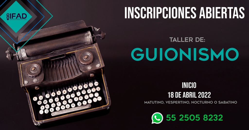 ifad_foto's tweet photo. ⌨️Taller de Guionismo

📲Elabora guiones originales para cine, televisión y nuevas plataformas

¡Anímate a dar ese paso en #IFAD! 🚀
Contáctanos : https://t.co/pC0V5SlLes https://t.co/5pqmPQEEvz