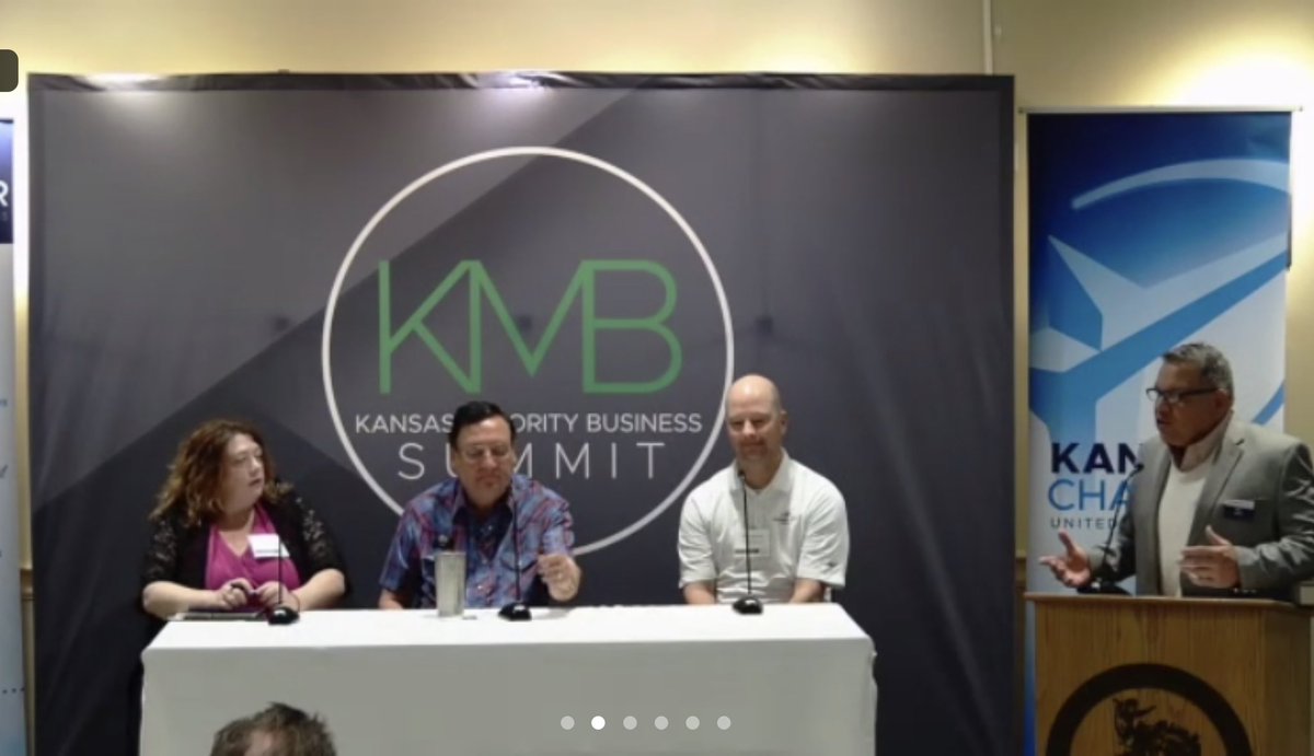 KansasChamber's tweet photo. At the 2022 Kansas Minority Biz Summit, we’re off and running. After opening words from @KansasChamber, @GCCCBroncbuster, and @KansasCityKSCC leadership, we heard from Vercie Lark (@SBAgreatplains) and our Biz Rules/Regs panel. #kmb22 #ksjobcreators https://t.co/5UqNoNh7Lu