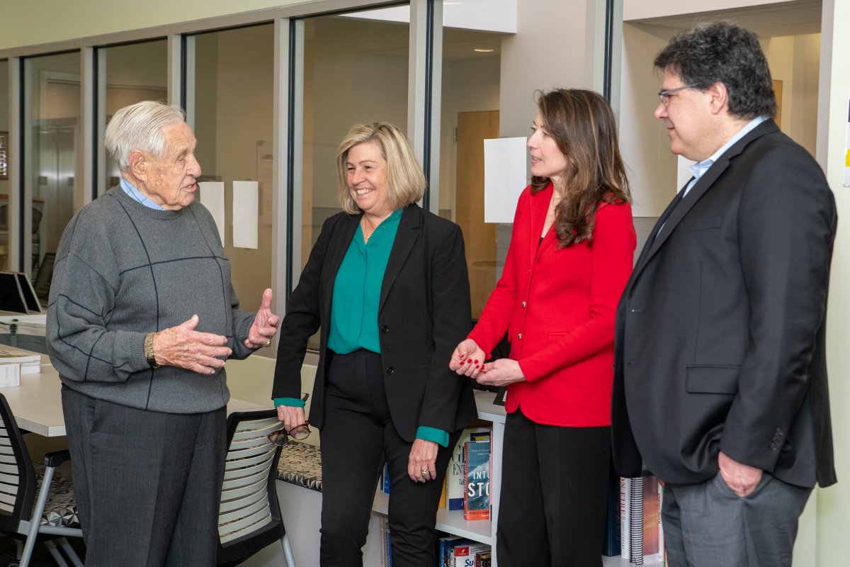 100 years young🎂, Edwin Cottrell, namesake of WCU's Cottrell #Entrepreneurship Center and WCU emeritus professor of health and physical education, visited campus to hear about student success and learn more about the impact of the <a href="/WCUCELC/">Cottrell Entrepreneurship Center</a> across campus 💜<a href="/WCUCBPM/">WCU CBPM</a>