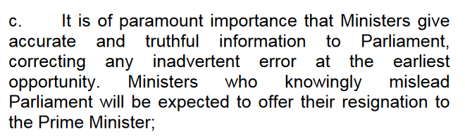 <a href="/RoryStewartUK/">Rory Stewart</a> 1.3c of the 2019 Ministerial Code: