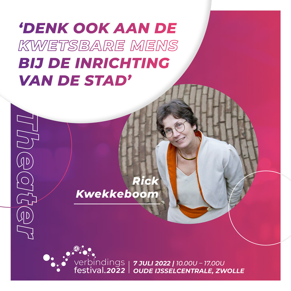 Voor Rick Kwekkeboom staat één boodschap centraal. Kwekkeboom laat zien hoe je letterlijk en figuurlijk ruimte creëert, door het fysieke en het sociale domein met elkaar te verbinden. Praat mee! Bestel nu je Early Bird ticket! bit.ly/3rA2s4s