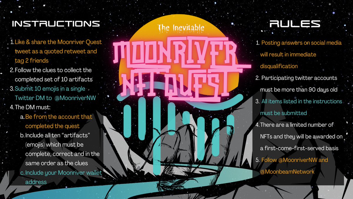 Before you lies the challenge of a lifetime. Begin by quote retweeting the first tweet of this thread and tagging two friends. 💬

Then you must collect the 10 emoji artifacts and arrange them in the order in which the clues are given. 🔢

Instructions &amp; rules 👇