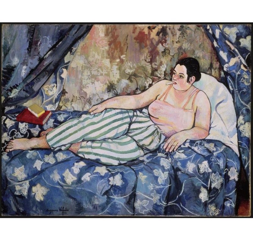 coll_artemisiae's tweet photo. Mathilde (mathilde_villerot) revisite La Chambre bleue de Suzanne Valadon, avec son propre style ✨ https://t.co/2XwnpULtl0